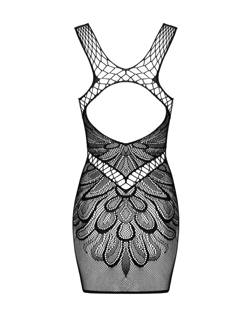 One more view of the black cutout knit dress