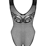 An additional view of the black cutout knit teddy