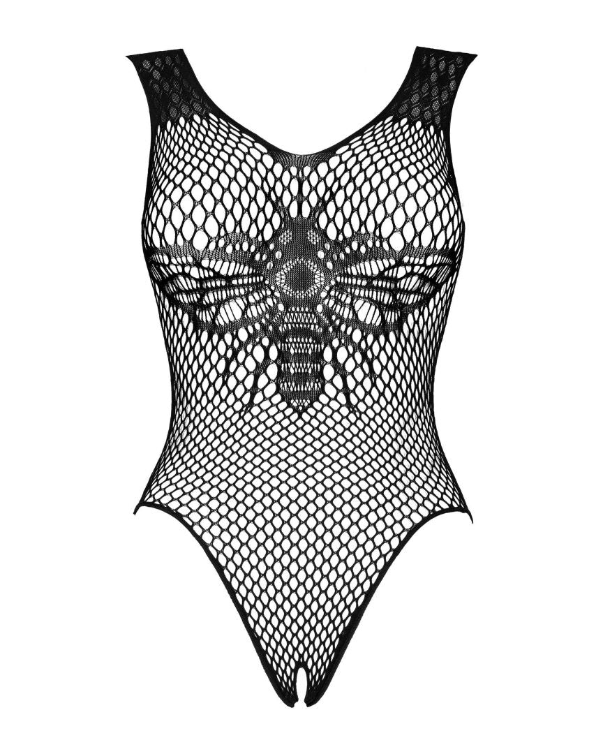 A further look at the black cutout knit teddy