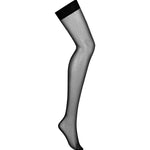 One more view of the black fine mesh stockings