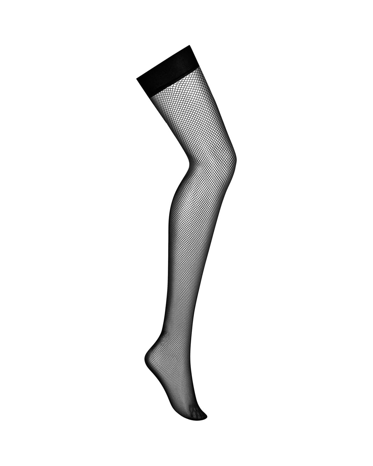 One more view of the black fine mesh stockings