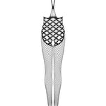 One more view of the black fishnet leg bodystocking