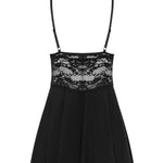 The black flared babydoll seen from another angle