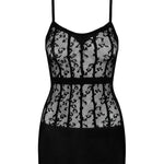 A further look at the black floral knit dress