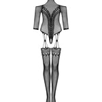 The black floral teddy bodystocking, seen from a different angle