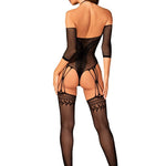 A further look at the black floral teddy bodystocking