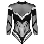 An additional view of the black geometric mesh teddy
