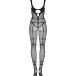 One more view of the black harness motif bodystocking