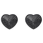 The black heart nipple covers with a self-adhesive reusable design
