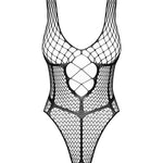 A further look at the black knit crotchless teddy
