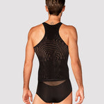 An additional view of the black men's tank top