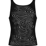 One more view of the black men's tank top