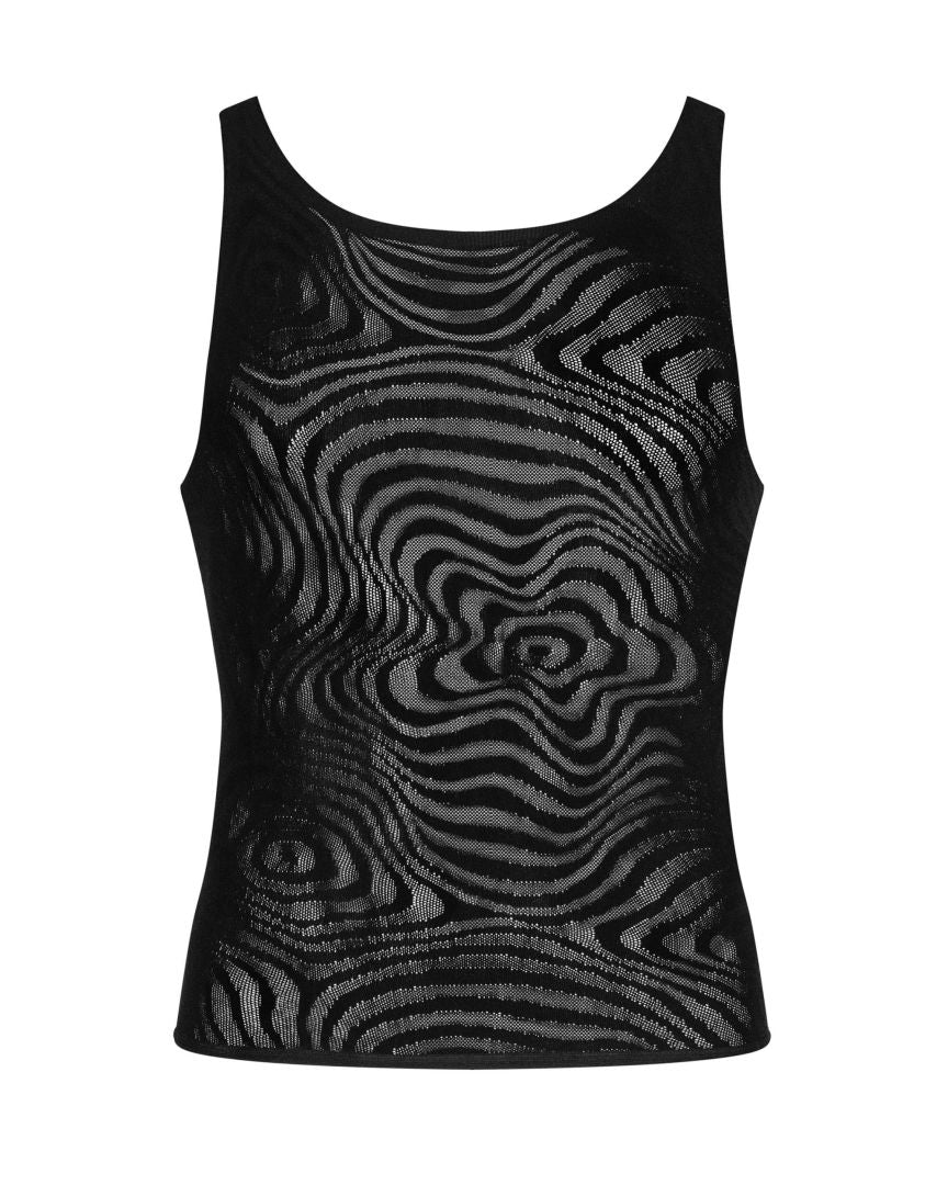 One more view of the black men's tank top