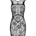 The black mesh mini dress, seen from a different angle