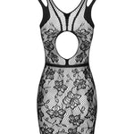 One more view of the black mesh mini dress