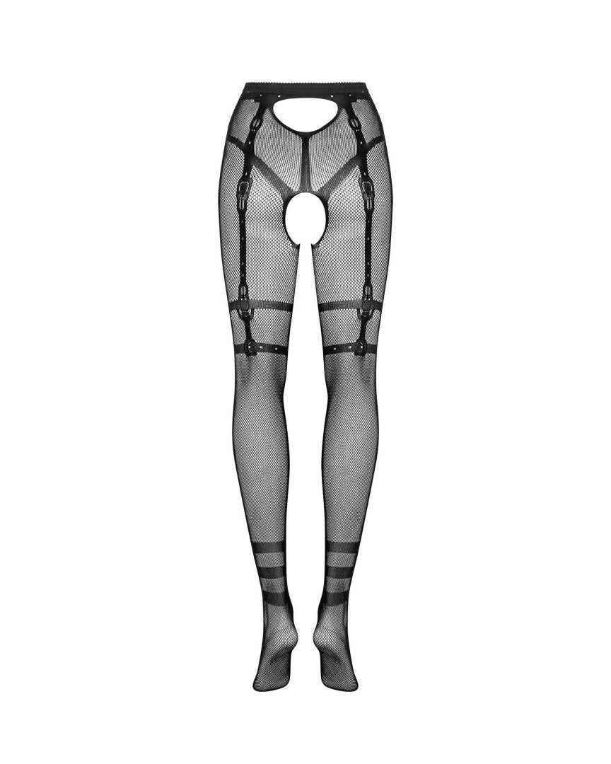 The black open-cut tights, shown in an alternate image