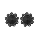 An additional view of the black openwork nipple covers