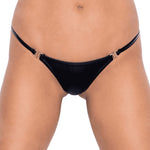 The black powerwetlook panty with gleaming gold clasps