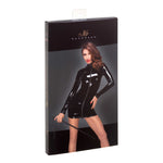 A further look at the black PVC zip mini dress