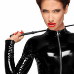 The black PVC zip overall with a neckline-to-crotch zipper