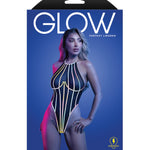 Another angle of the black reflective binding halter teddy