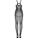 One more view of the black sculpting geometric bodystocking