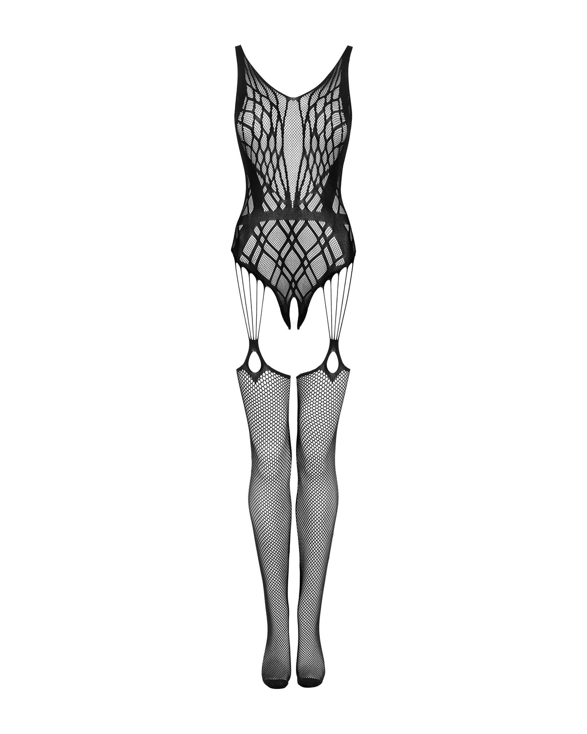 The black see-through bodystocking, seen from a different angle