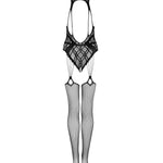 One more view of the black see-through bodystocking