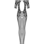 One more view of the black short-sleeved bodystocking