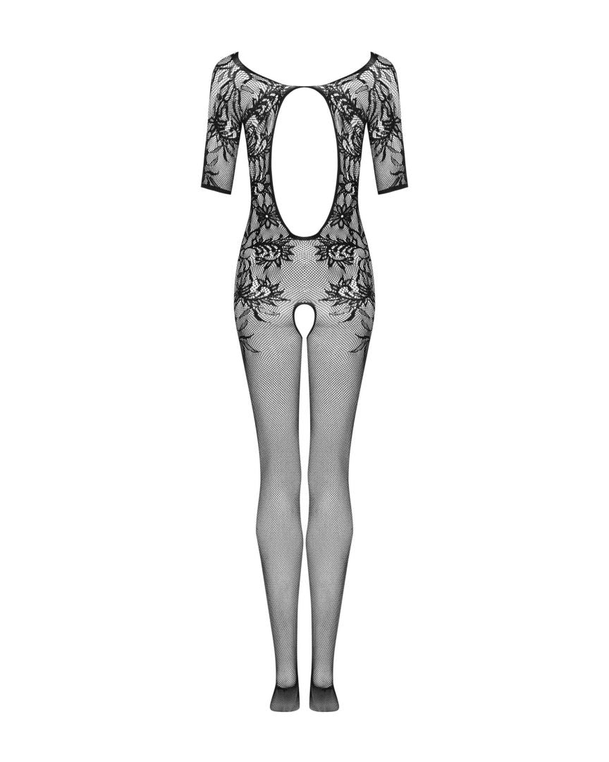 One more view of the black short-sleeved bodystocking