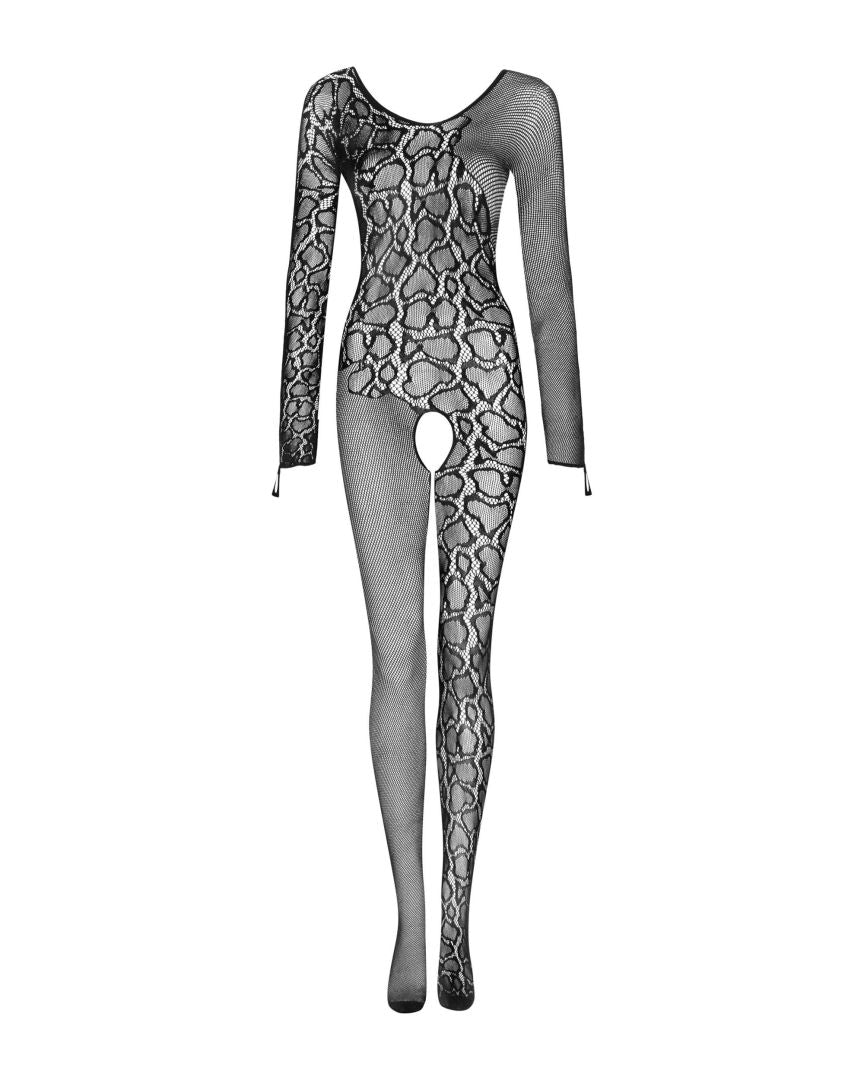 The black snake pattern bodystocking, seen from a different angle