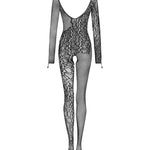 One more view of the black snake pattern bodystocking