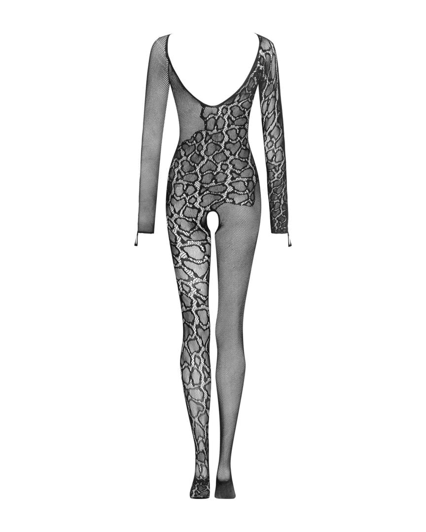 One more view of the black snake pattern bodystocking