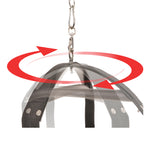 Another angle of the black Spinning Fantasy Swing with metal support bar