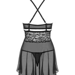 The black tulle babydoll seen from another angle