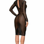 The black tulle midi dress seen from another angle