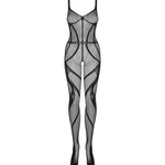 The black wavy stripe bodystocking, seen from a different angle