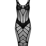 One more view of the black woven dress