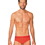 The Boldero red men's briefs seen from another angle