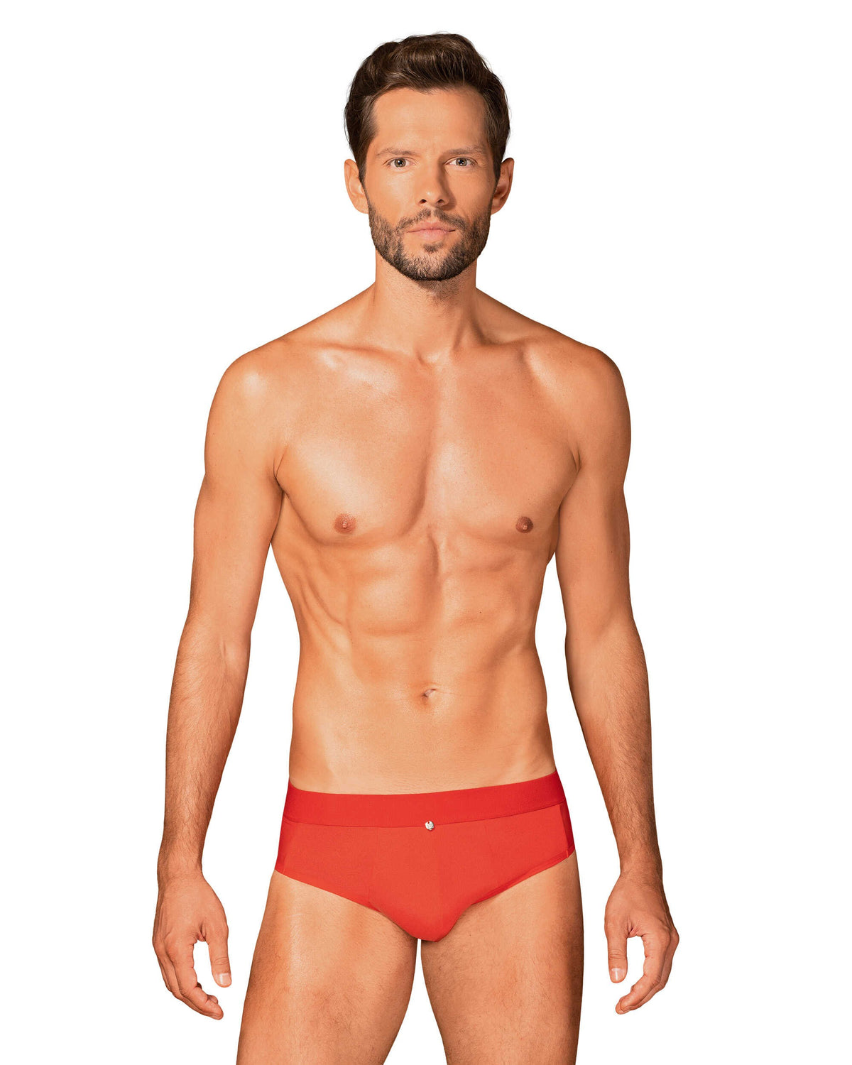 The Boldero red men's briefs seen from another angle
