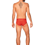 The Boldero red men's briefs, seen from a different angle