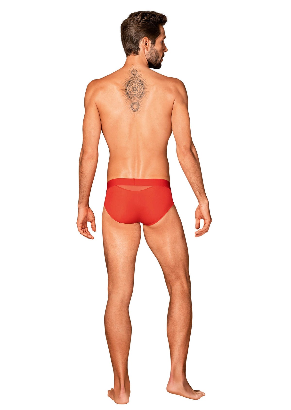 The Boldero red men's briefs, seen from a different angle