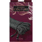 Black 25 foot soft synthetic bondage rope by Bondage Couture