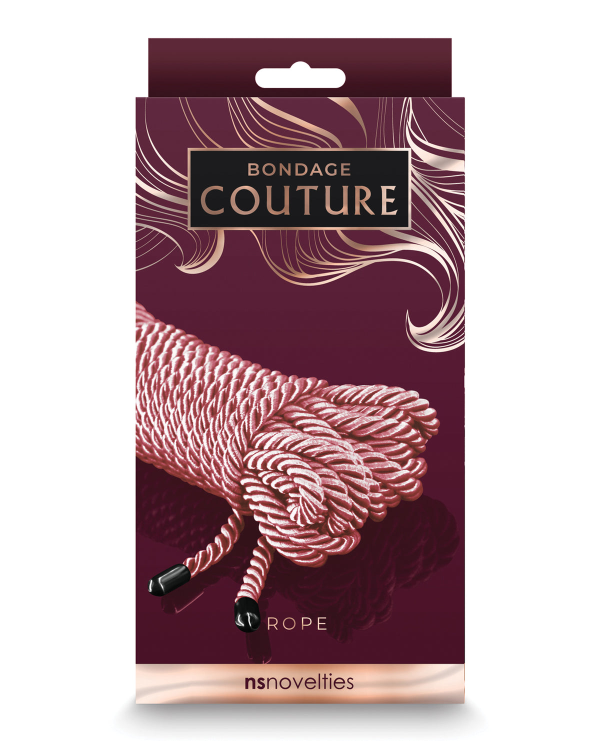 Rose gold 25 foot soft synthetic bondage rope by Bondage Couture