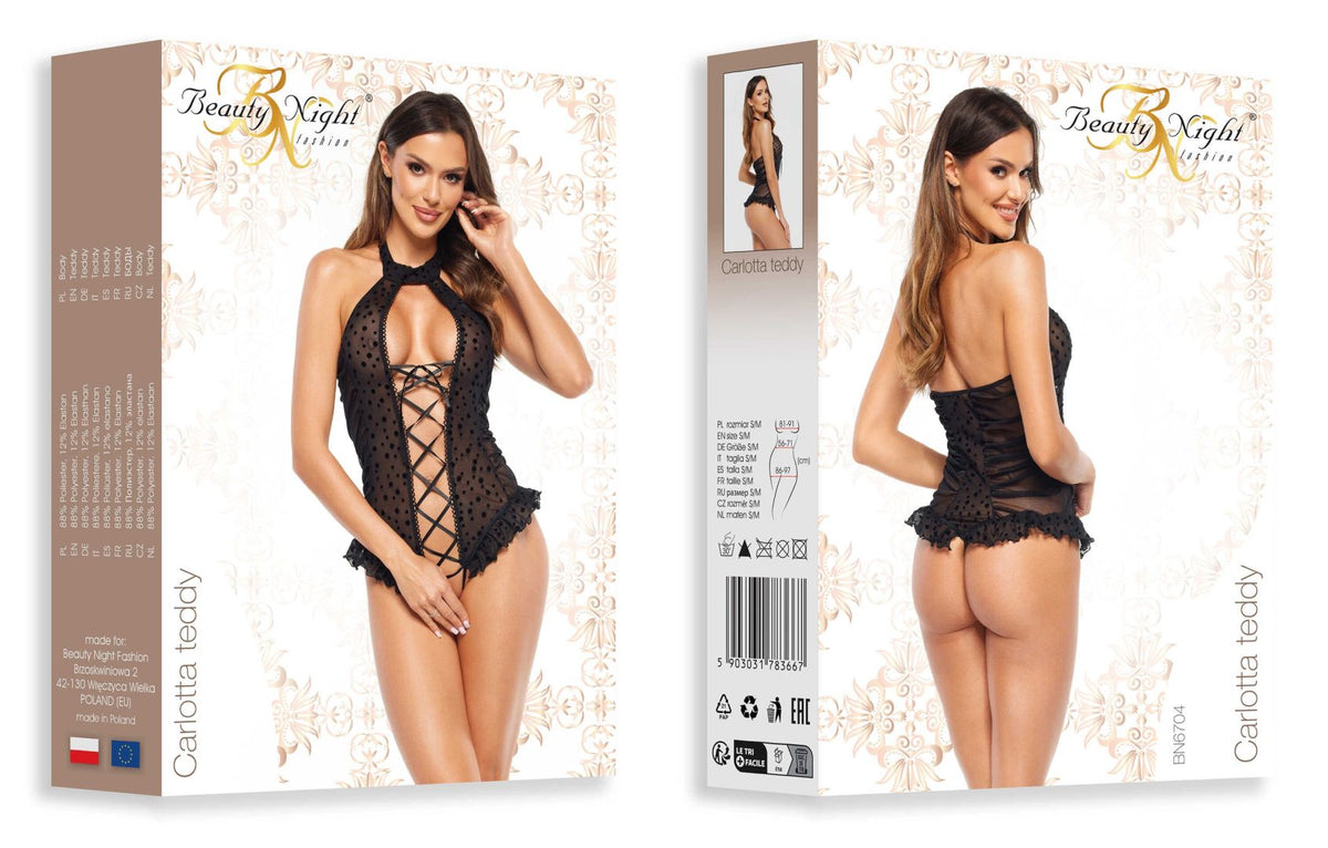 Yet another view of the Carlotta black teddy