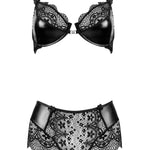 A further look at the Charm black lace bra and panty set