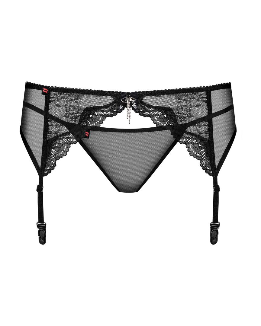 A further look at the Charms black lace garter belt