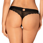An additional view of the Chemeris black geometric lace panties