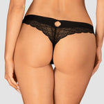 The Chemeris black geometric lace panties, seen from a different angle
