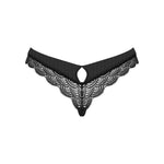 An extra gallery view of the Chemeris black geometric lace panties